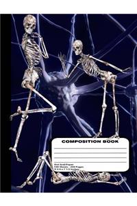 Skeleton Science Lab Dot Grid Composition Notebook 200 7.44
