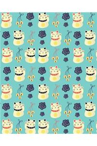 Journal Notebook Chinese Waving Cats Pattern 1