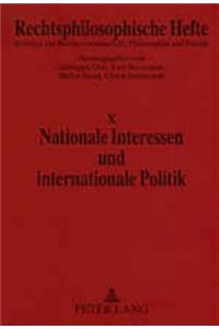 Nationale Interessen Und Internationale Politik