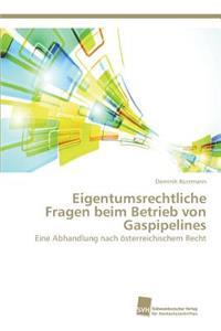 Eigentumsrechtliche Fragen beim Betrieb von Gaspipelines