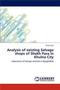 Analysis of existing Salvage shops of Shekh Para in Khulna City