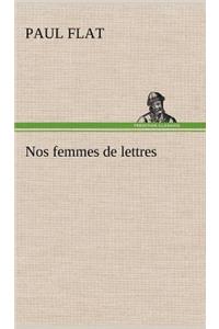 Nos femmes de lettres