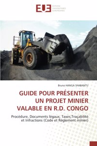 Guide Pour Présenter Un Projet Minier Valable En R.D. Congo