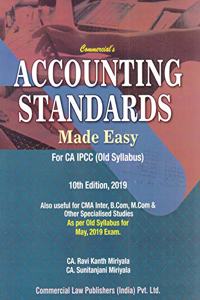 Commercial's Accounting Standards Made Easy for CA IPCC (Old Syllabus) 10th Edition 2019