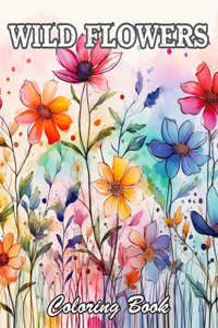 Wild Flowers Coloring Book For Adult