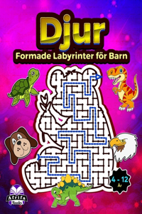 Djurformade labyrinter för barn i åldrarna 4-12, aktivitetsböcker för labyrint för barn