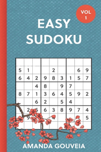 Easy Sudoku: 150 Easy Sudoku Puzzles with One Puzzle Per Page & Solutions in Back of Book