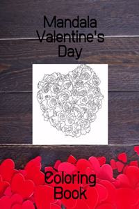 Mandala Valentine's Day coloring book