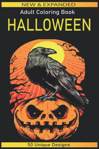 Halloween adult coloring book New & Expanded 50 Unique Designs