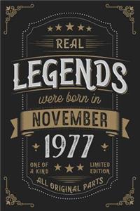Real Legends were born in November 1977