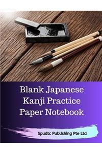Blank Japanese Kanji Practice Paper Notebook