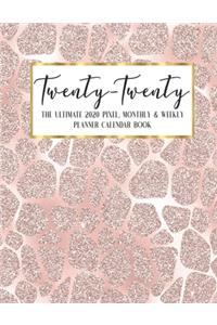 Twenty - Twenty The Ultimate 2020 Pixel Monthly & Weekly Planner Calendar Book