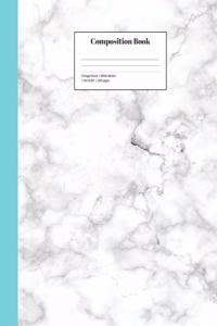 Composition Book College-Ruled White Marble