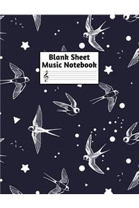 Blank Sheet Music Notebook