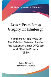 Letters From James Gregory Of Edinburgh