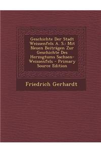 Geschichte Der Stadt Weissenfels A. S.: Mit Neuen Beitragen Zur Geschichte Des Herzogtums Sachsen-Weissenfels