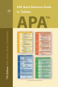 APA Quick Reference Guide in Tables