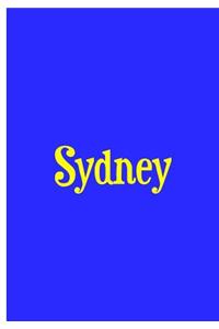 Sydney - Blue Personalized Notebook / Journal / Extended Lined Pages / Soft