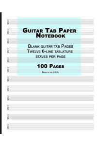 Guitar Tab Paper - Blue Cover