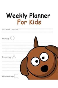 Weekly Planner For Kids -Dog Cover