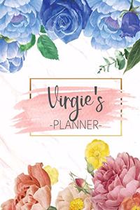 Virgie's Planner: Monthly Planner 3 Years January - December 2020-2022 - Monthly View - Calendar Views Floral Cover - Sunday start