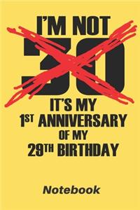 Im Not 30 It's my 1st Anniverary of my 29th birthday