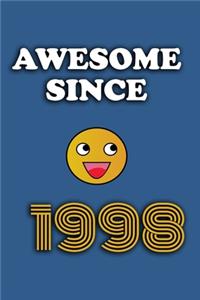 Awesome since 1998 notebook birthday gift