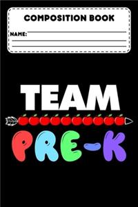 Composition Book Team Pre-K