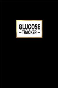 Glucose Tracker: Easy Daily Diabetic Notebook, Insulin Sugar Blood Levels Notes Monitor, Food Meals Record Log-book, 2 Year Simple Black Planner Organizer Women, Mon