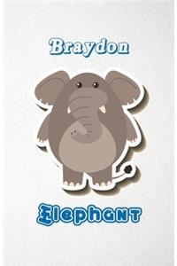 Braydon Elephant A5 Lined Notebook 110 Pages