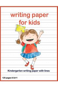 writing paper with lines for Kindergarten kids