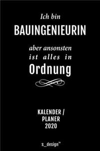 Kalender 2020 für Bauingenieure / Bauingenieur / Bauingenieurin