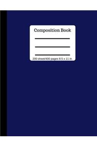 Composition Book 200 Sheet/400 Pages 8.5 X 11 In.