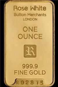 Notebook: Gold Bullion - Bespoke, Personalised Notebook. Contact Us If You Would Like Your Own Image, Name or Other Text on a Book.