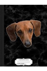 Cute Dachshund Face Composition Notebook