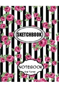 Notebook Journal : Floral bg 03: Pocket Notebook Journal Diary, 120 pages, 8.5 x 11 (Dot-Grid,Graph,Lined,Blank Notebook Journal)
