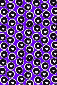 Bullet Journal Notebook Hearts in Circles Pattern 6