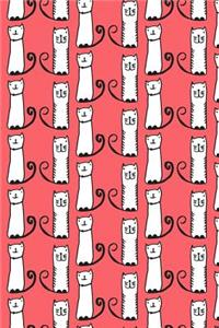 Bullet Journal Notebook for Cat Lovers Funny Tall Cats Pattern 6