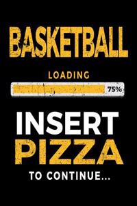 Basketball Loading 75% Insert Pizza To Continue