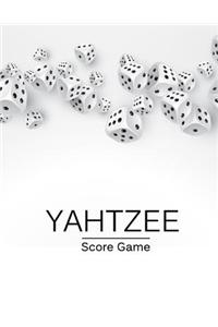 Yahtzee Score Game: Yahtzee Game Record Keeper Book, Yahtzee Score, Yahtzee Score Card, Write in the Player Name and Record Dice Thrown, Size 8.5 X 11 Inch, 100 Pages