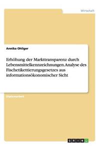 Erhöhung Der Markttransparenz Durch Lebensmittelkennzeichnungen. Analyse Des Fischetikettierungsgesetzes Aus Informationsökonomischer Sicht