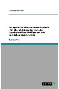 Dos epele falt nit vayt funem beymele - Ein Überblick über die jiddische Sprache und ihre Einflüsse aus der slawischen Sprachfamilie