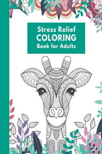Stress Relief Coloring Book For Adults - Animals and Mandalas
