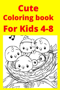 Cute Coloring book For Kids 4-8
