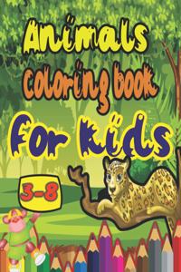 animals coloring book for kids 3-8