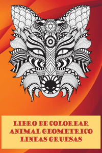 Libro de colorear - Líneas gruesas - Animal geométrico