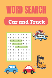 Word Search Car and Truck