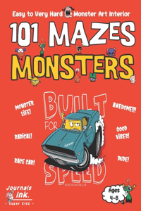 Monster Maze Book for Kids Ages 4-8