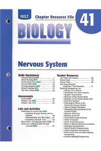 Holt Biology Chapter 41 Resource File: Nervous System