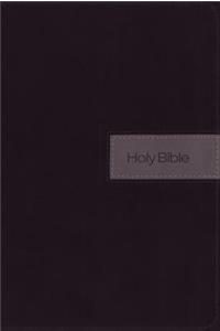 NIV, Gift Bible, Imitation Leather, Black/Gray, Indexed, Red Letter Edition